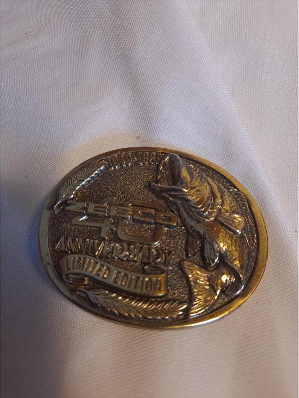 Zebco 40th Anniversary Limited Edition Fishing Belt Buckle